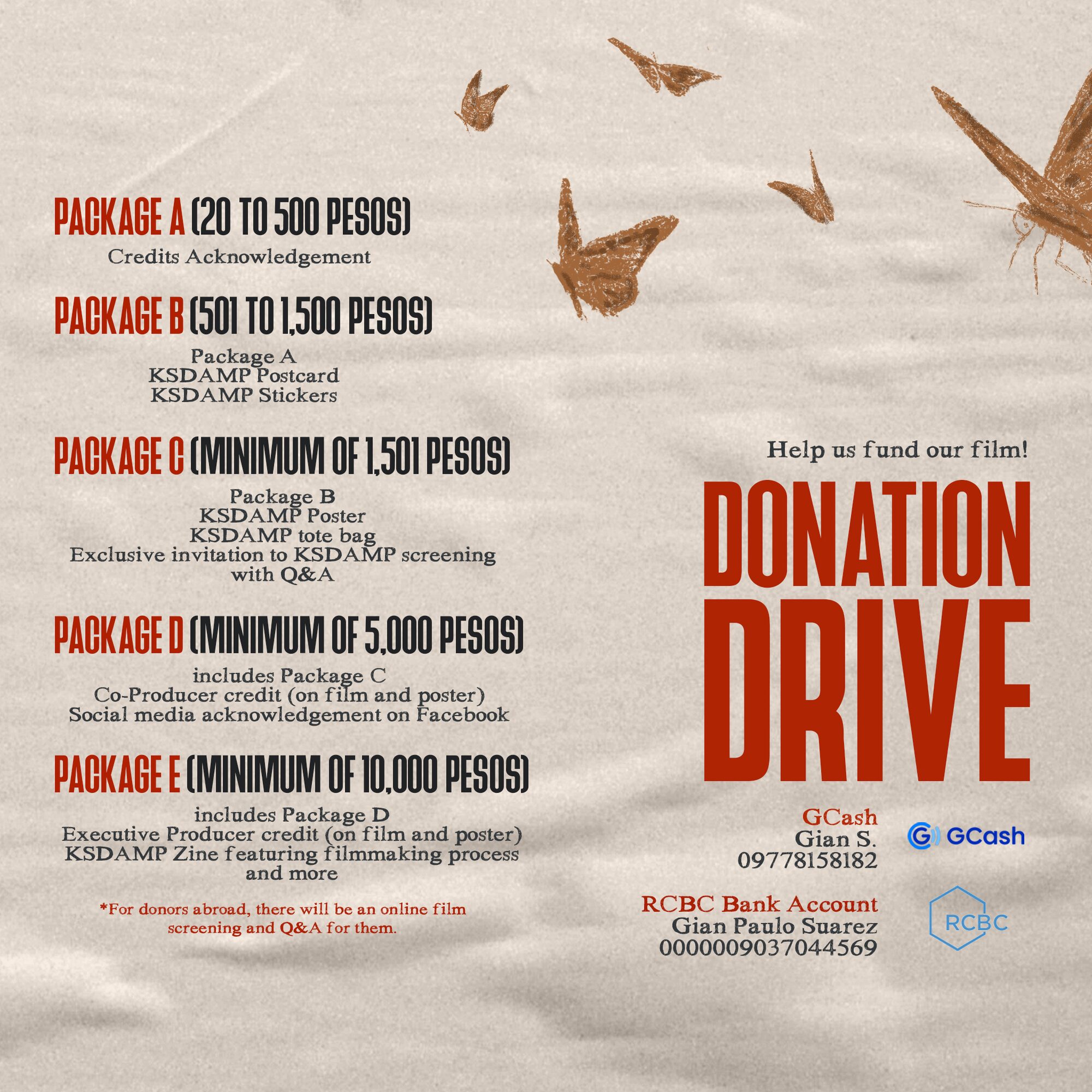KSDAMP donation drive, right plate