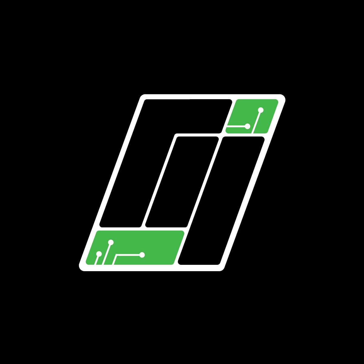 Protohaus icon, white on black